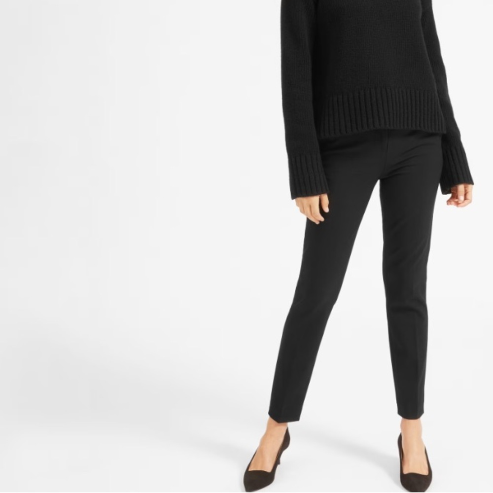 Everlane slim black slacks size 4
